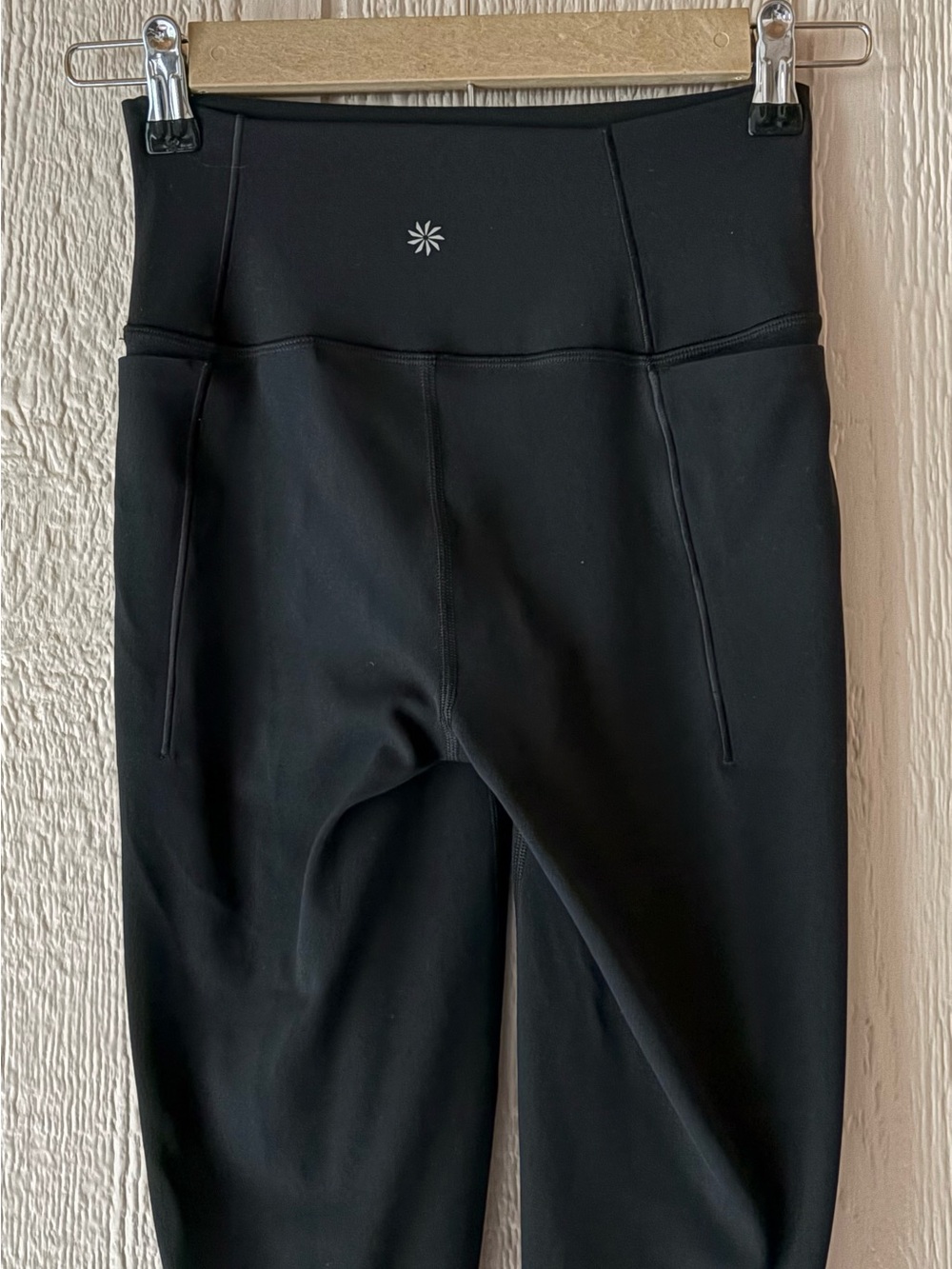 Athleta Transcend Stash Cropped Straight Leg Flare Slit Pants Black Size Small - Picture 3 of 6